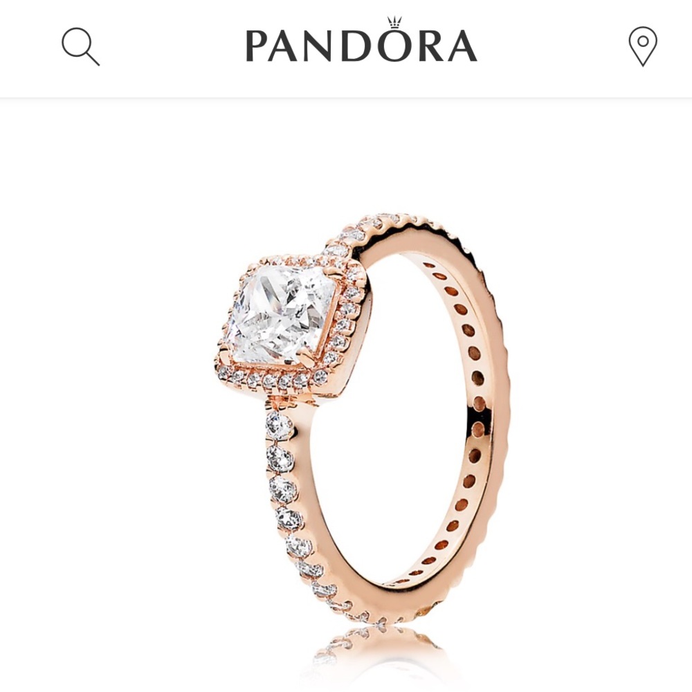 Authentic rose gold pandora ring